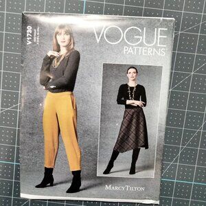 V1730 Marcy Tilton Vogue Pattern, S-XXL, Misses' Skirt and Pants, Uncut, FF, OOP